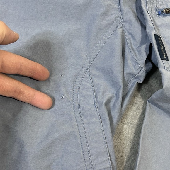 Columbia Women's M Hooded Lightweight Jacket Blue Full Zip Nylon Blend WL3014 - Picture 10 of 11